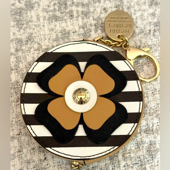 Gorgeous Vintage Henri Bendel Key Chain Coin Zippered Pouch NWOT - Picture 1 of 12